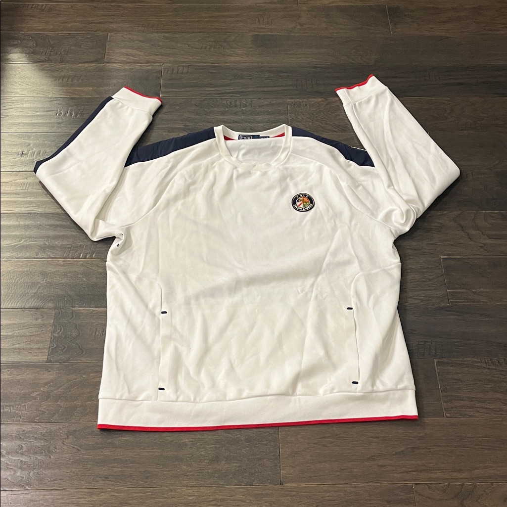 Polo Ralph Lauren Cookie Polo Usa Crew Sweatshirt Shirt White Mens Size Xxl